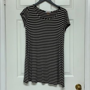 Socialite by Nordstrom Black Striped Dress Size M